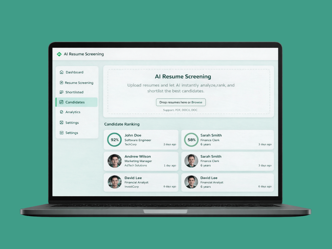 AI Resume Screening Interface