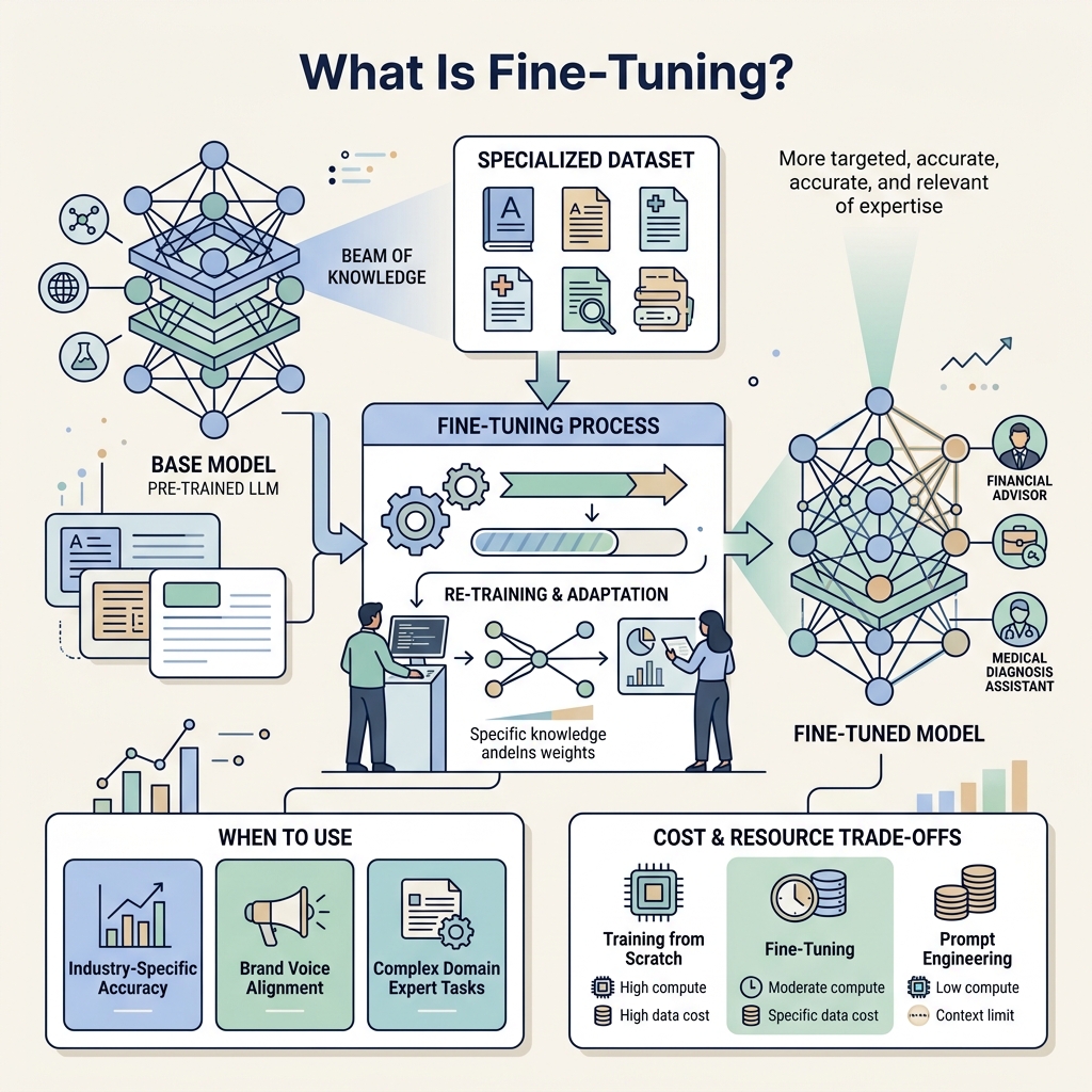 Section: what-is-rag; Eyebrow: Plain answer; Heading: What is fine-tuning?