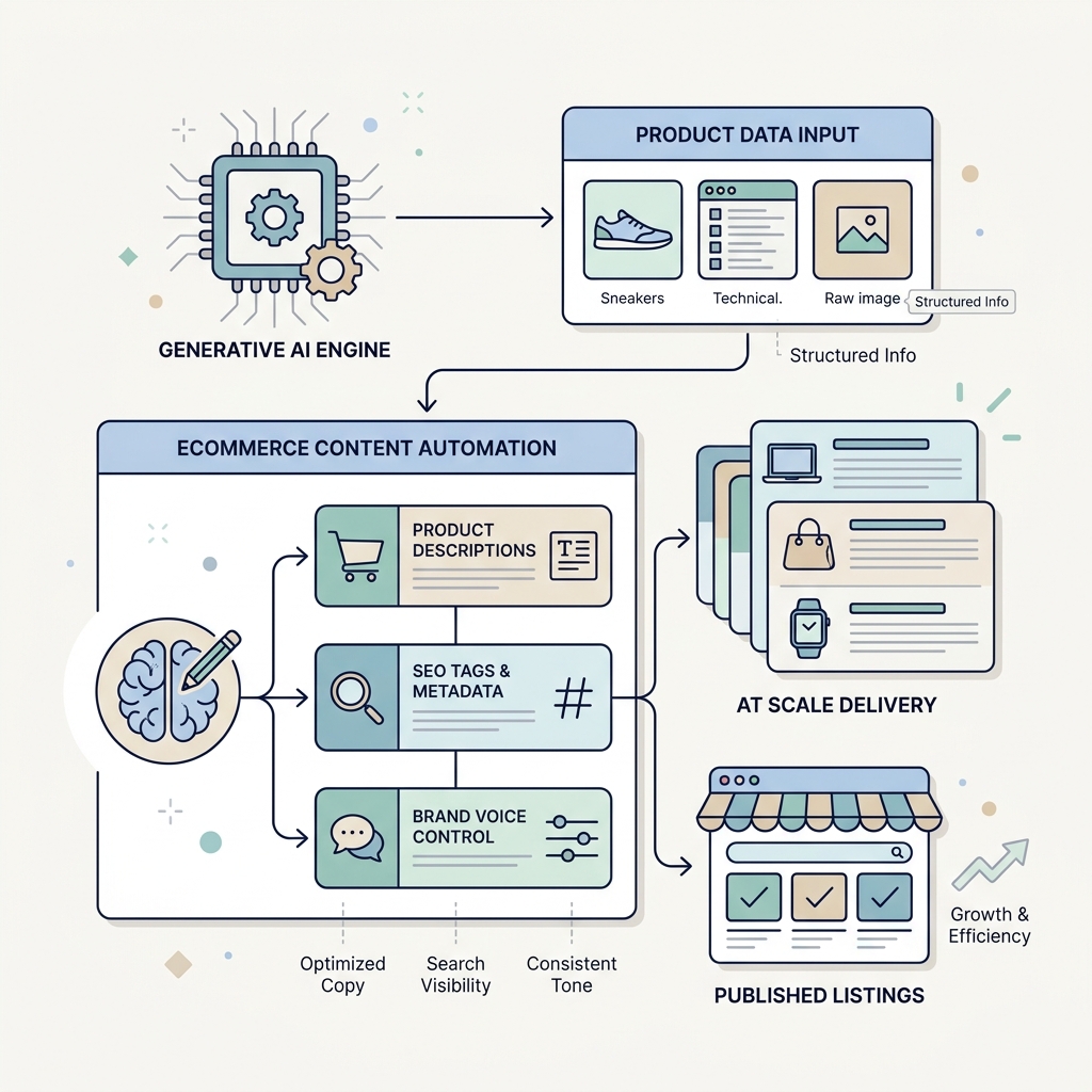 Section: what-is; Eyebrow: Plain answer; Heading: What is generative AI for ecommerce product content?