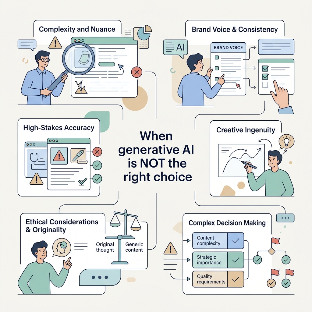 Section: when-not; Eyebrow: Content boundaries; Heading: When generative AI is NOT the right choice